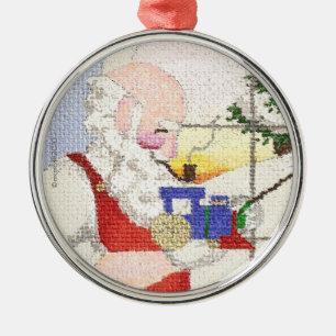 Santa-Malerei-Motor Ornament Aus Metall