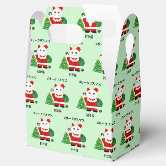 Santa Maneki Neko Geschenkschachtel (Geöffnet)