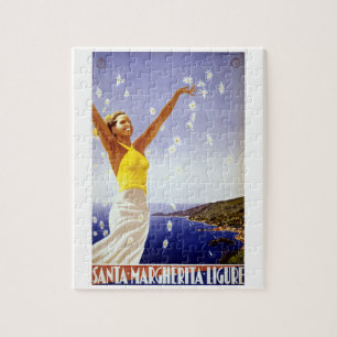 Santa Margherita Ligure, Italien Vintage Reisen Ar Puzzle
