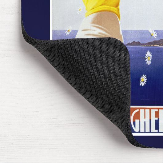 Santa Margherita Ligure mit Daisies Mousepad (Ecke)