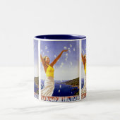 Santa Margherita Ligure mit Daisies Zweifarbige Tasse (Mittel)