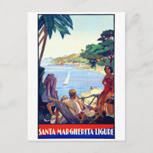 Santa Margherita Ligure Vintage Poster Restauriert Postkarte