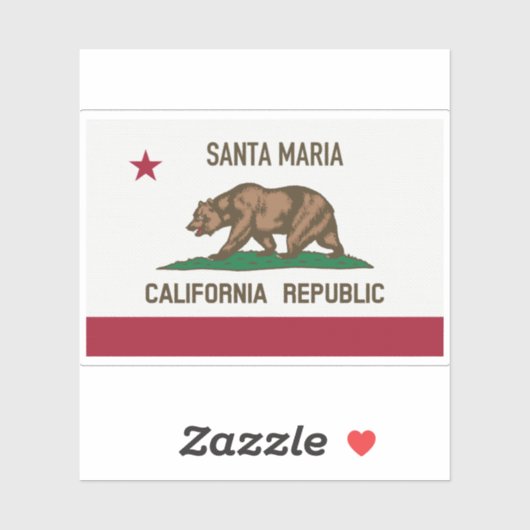 Santa Maria CA Aufkleber (Blatt)