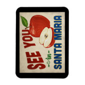 Santa Maria California Apple - Vintage Travel Magnet (Vertikal)