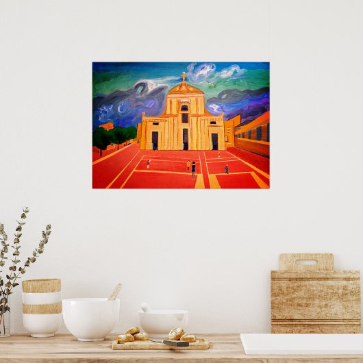 Santa Maria Degli Angeli Italien Acrylic Poster (Küche)