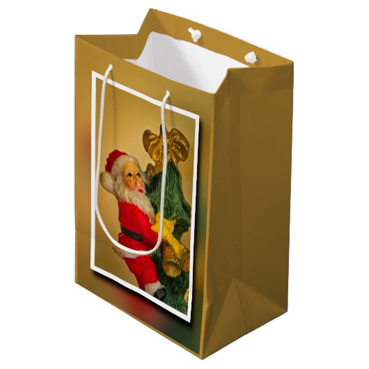 Santa Maria degli Angeli Vintager Baum Mittlere Geschenktüte (Vorderseite Schrägansicht)
