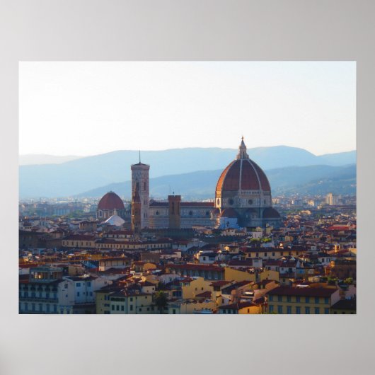 Santa Maria del Fiore bei Sonnenuntergang in Flore Poster (Vorne)