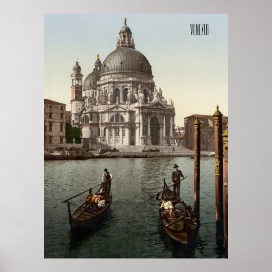 Santa Maria della Salute in Venedig (c. 1900) Poster (Vorne)