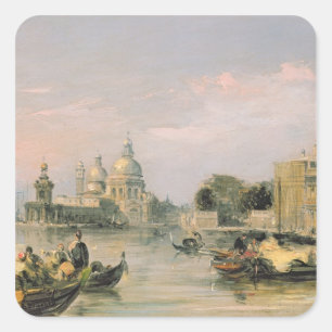 Santa Maria della Salute, Venedig, 19. Jahrhundert Quadratischer Aufkleber