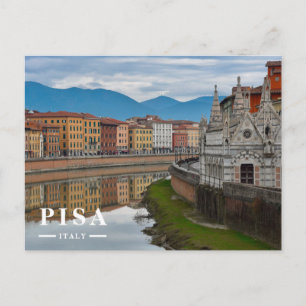 Santa Maria della Spina Kirche Arno Fluss Pisa Feiertagspostkarte