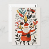 Santa Maria delle Grazie mit farbenfrohen Blume Postkarte (Vorne/Hinten)