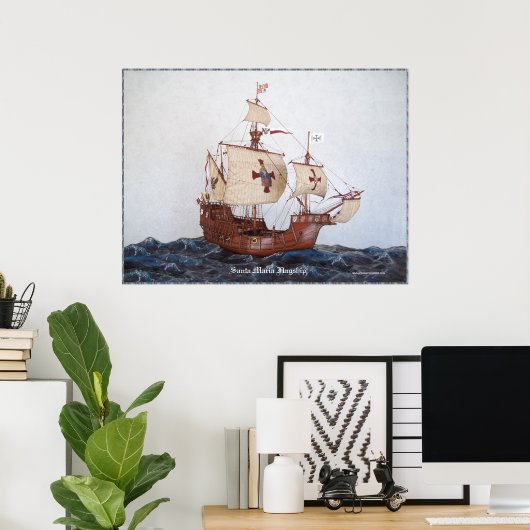 Santa Maria Flagship-Bild Poster (Heimbüro)