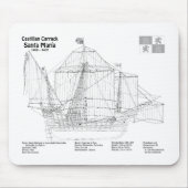 Santa Maria - Pläne für Schiffskonzepte BD Mousepad (Vorne)