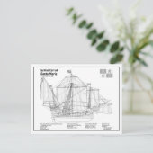 Santa Maria - Pläne für Schiffskonzepte BD Postkarte (Stehend Vorderseite)