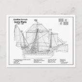 Santa Maria - Pläne für Schiffskonzepte BD Postkarte (Vorderseite)