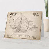 Santa Maria - Schiffsplänen SD Dankeskarte (Vorderseite)
