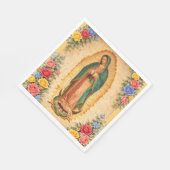 Santa Maria, Virgen de Guadalupe Mother Mary Roses Serviette (Ecke)