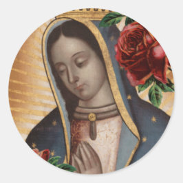 Santa Maria, Virgen de Guadalupe Mutter Mary Runder Aufkleber
