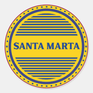 Santa Marta City Pride Emblem – Kolumbianische Ide Runder Aufkleber