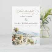 Santa Marta Colombia Landscape Wedding Photo Save The Date (Stehend Vorderseite)