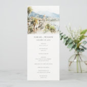 Santa Marta Colombia Landscape Wedding Program Einladung (Stehend Vorderseite)