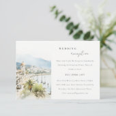 Santa Marta Colombia Landscape Wedding Reception Begleitkarte (Stehend Vorderseite)