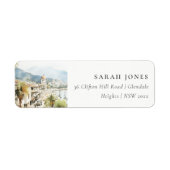 Santa Marta Colombia Watercolor Landscape Address (Vorne)