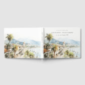 Santa Marta Colombia Watercolor Landscape Wedding Gästebuch (Voll)
