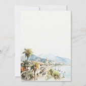 Santa Marta Colombia Watercolor Landscape Wedding Save The Date (Rückseite)
