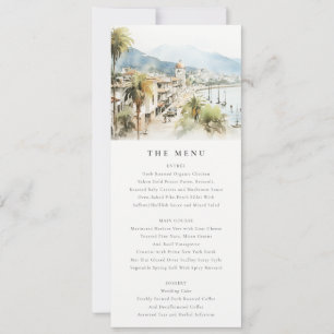 Santa Marta Kolumbien Landschaft Hochzeitsmenükart Einladung
