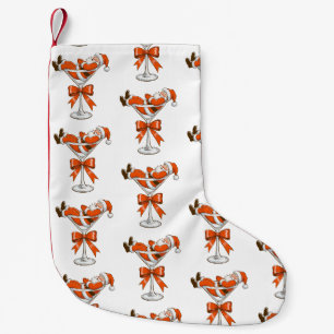 Santa Martini Kokette Mädchenhaft Weihnachtsbogen  Kleiner Weihnachtsstrumpf