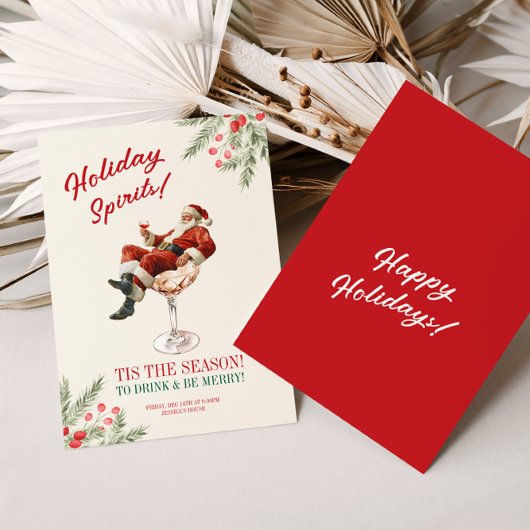 Santa Martini Weihnachtsfeier Einladung