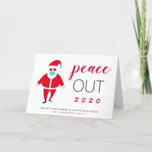 Santa Mask Peace Out 2020 Weihnachten
