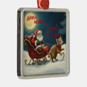 Santa Maus kommt in die Stadt Ornament Aus Metall (Rechts)