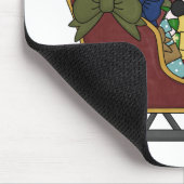 Santa Maus mit Schlitten Mousepad (Ecke)