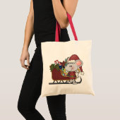 Santa Maus mit Schlitten Tragetasche (Vorderseite (Produkt))