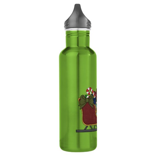 Santa Maus mit Schlitten Trinkflasche (Links)