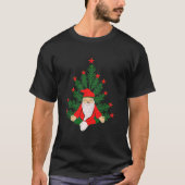 Santa Meditation unter einem Weihnachtsbaum T-Shirt (Vorderseite)