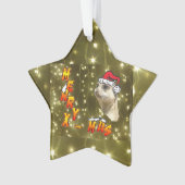 Santa Meerkat Frohe Weihnachtsfeierlichkeiten Ornament (Vorderseite)