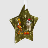 Santa Meerkat Frohe Weihnachtsfeierlichkeiten Ornament (Vorderseite)