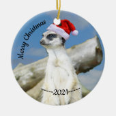 Santa Meerkat Frohe Weihnachtsschmuck (Vorne)