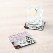 Santa Meets Jesus Getränkeuntersetzer (Rechte Seite)