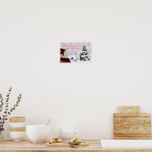 Santa Meets Jesus Poster (Küche)