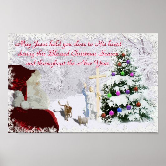 Santa Meets Jesus Poster (Vorne)