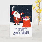 santa-mentaler Witz Karte (Gelbe Blume)