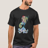 Santa Mermaid Ride Seepferd Weihnachten Weihnachte T-Shirt (Vorderseite)