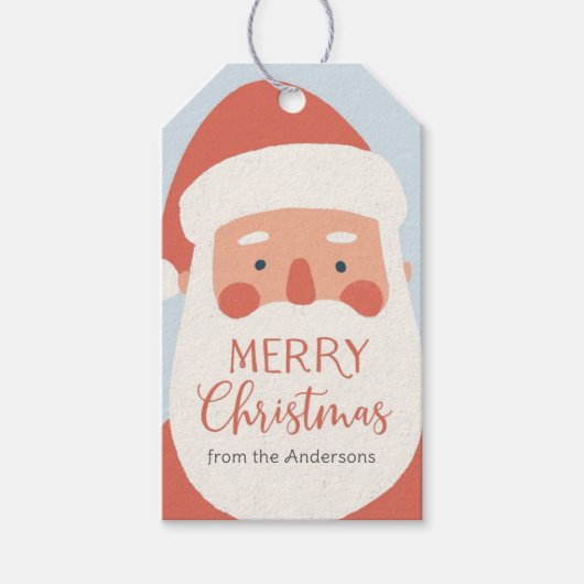 Santa Merry Christmas Holiday Geschenkanhänger (Vorderseite)