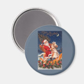 Santa Merry Christmas Magnet (Vorderseite/Rückseite)
