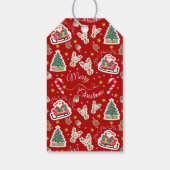 Santa Merry Christmas Personalisiert Red Geschenkanhänger (Rückseite)
