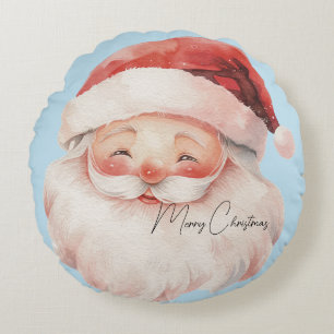 Santa Merry Christmas Pillow Rundes Kissen